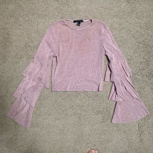 NWOT See Through Bell Sleeve Top